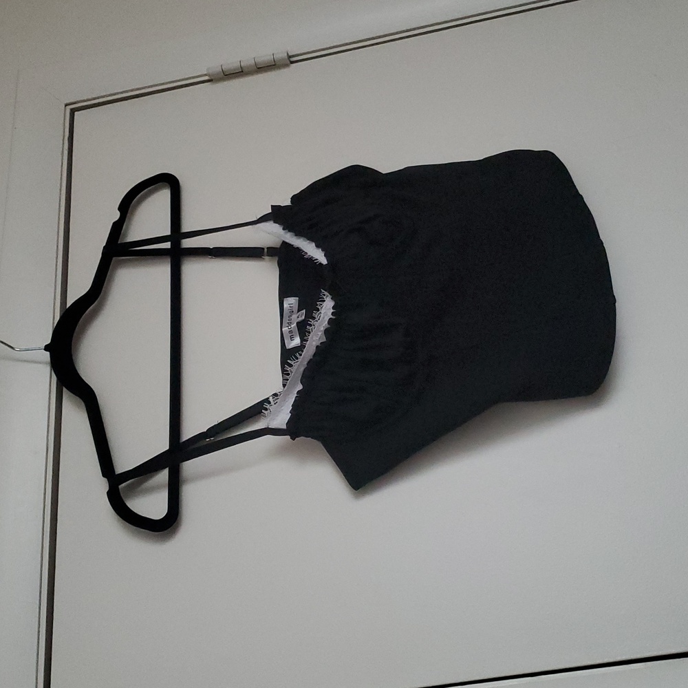 *NWT* Madden Girl's Black and White Peek A Boo Lace Bustier - Picture 3 of 16